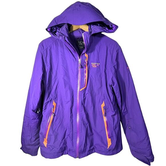 Mountain Hardwear Ski Jacket Womens L Purple Dry.Q Elite Waterproof Shell - Picture 1 of 9